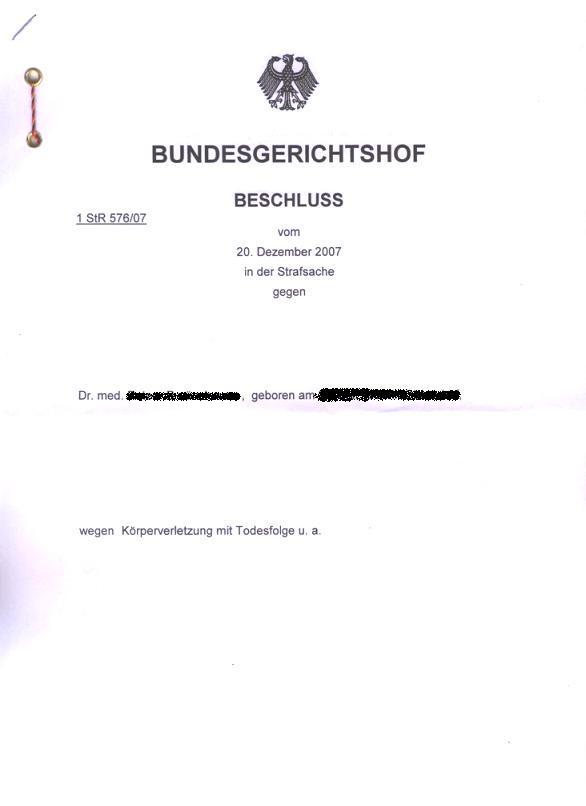 BGH Beschluss v 20 12 2007